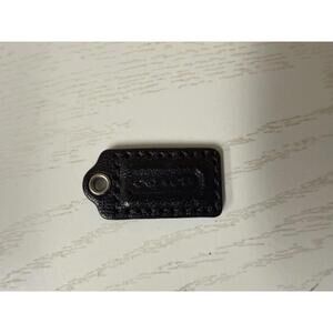 Coach Black Leather Tag (no chain)
